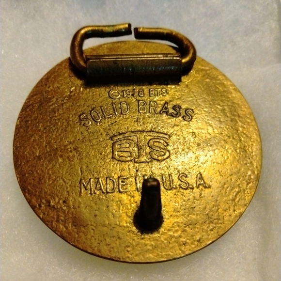 BTS Sun God brass and porcelain belt buckle - Picture 3 of 8